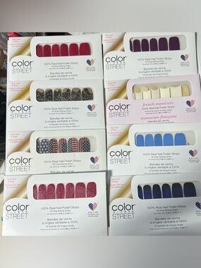 Color Street Lot Of 8 Design Sets Nail Polish Strips No Duplicates